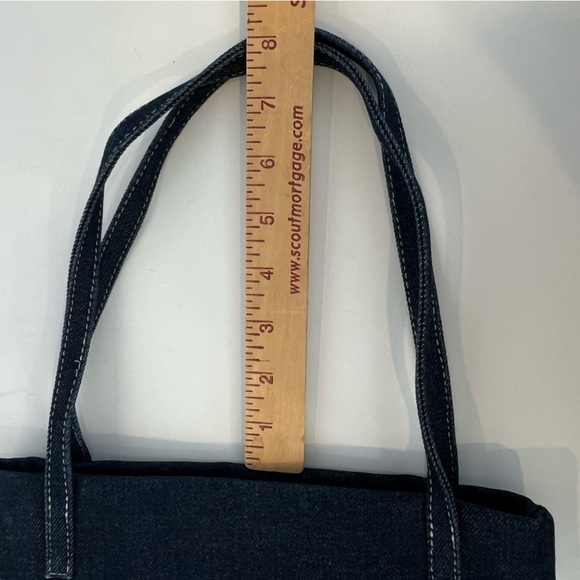 Vintage Shoulder Bag Denim Suede Patchwork Gen Z Hippie Boho 90’s Retro Funky - Picture 9 of 10